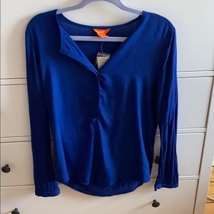 NWT mixed media long sleeve blouse ‼️